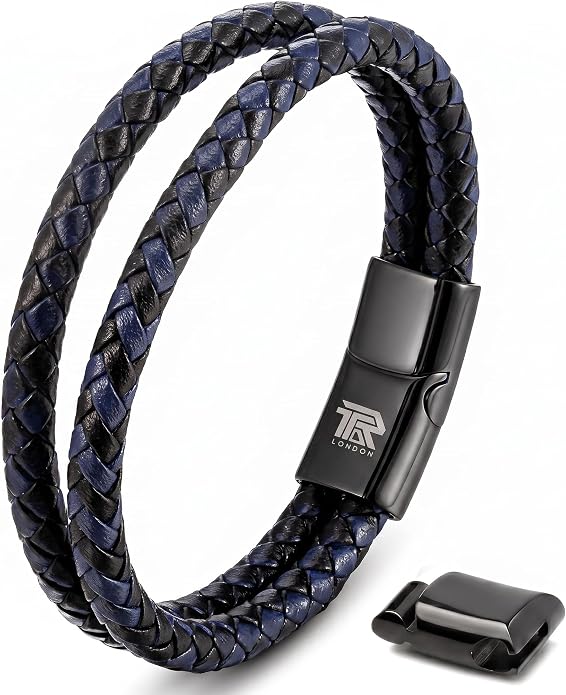 Leather Bracelet for Men & Women, Multi-Layer Braided Wrap Wristband