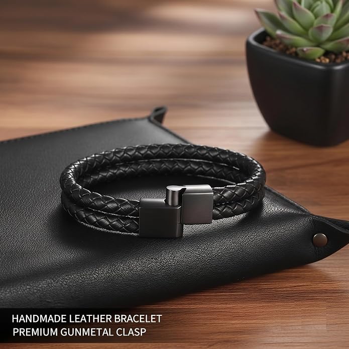 Unisex Leather Bracelet for Men & Women