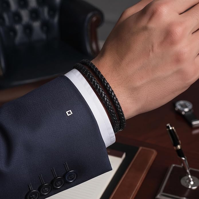 Unisex Leather Bracelet for Men & Women