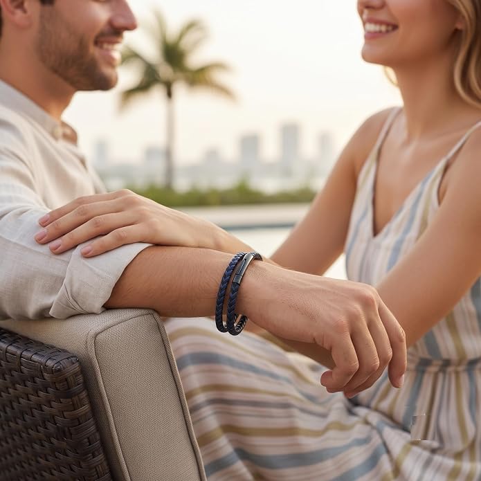 Unisex Leather Bracelet for Men & Women