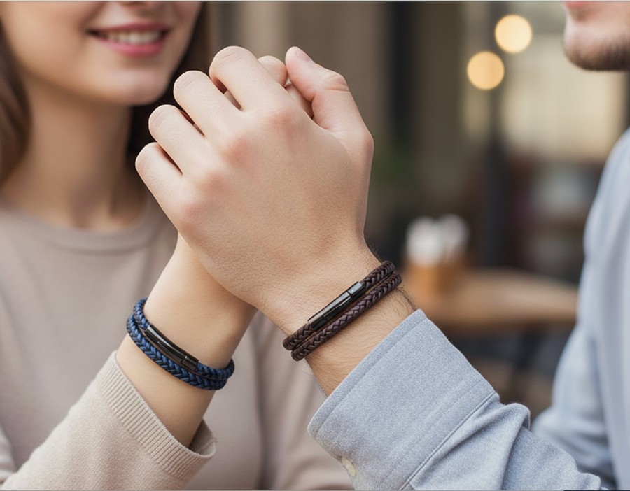 Unisex Leather Bracelet for Men & Women